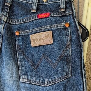 Wrangler Vintage 80's 90's Red Tag  Dark Blue Denim Jeans sz 5 x 32